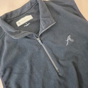 Donald‎ Ross 1/2 Zip Pullover Fleece Vest Mens Medium Black Performance Golf